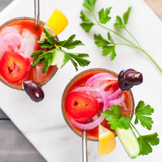 Greek Salad Bloody Mary