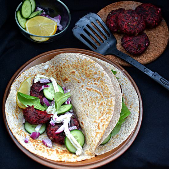 Beet Potato Peas Patties