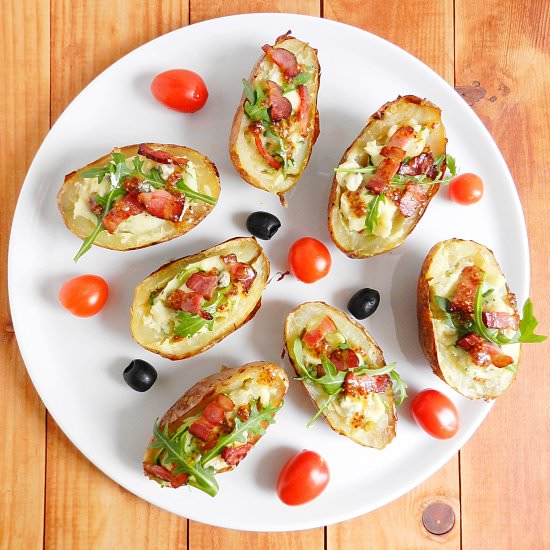 Potato Skins with Blue Cheese