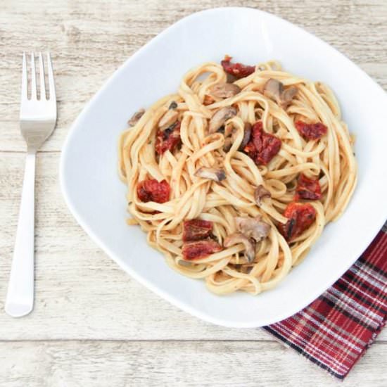Dried Tomato Mushroom Fettuccine