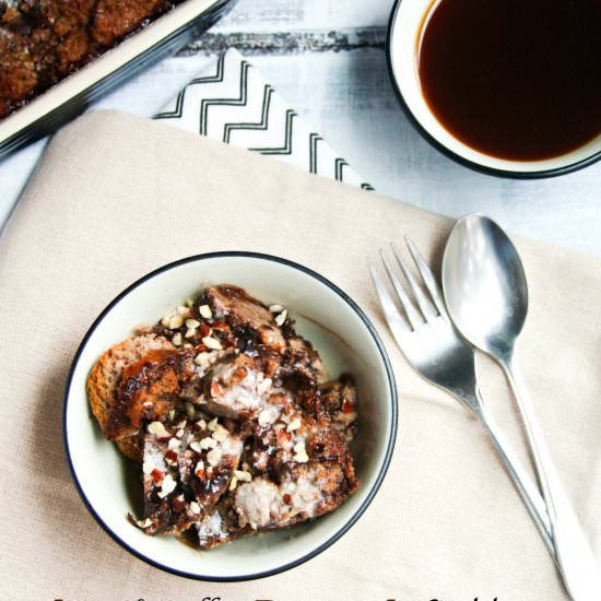 Mocha Nut Muffin Bread Pudding