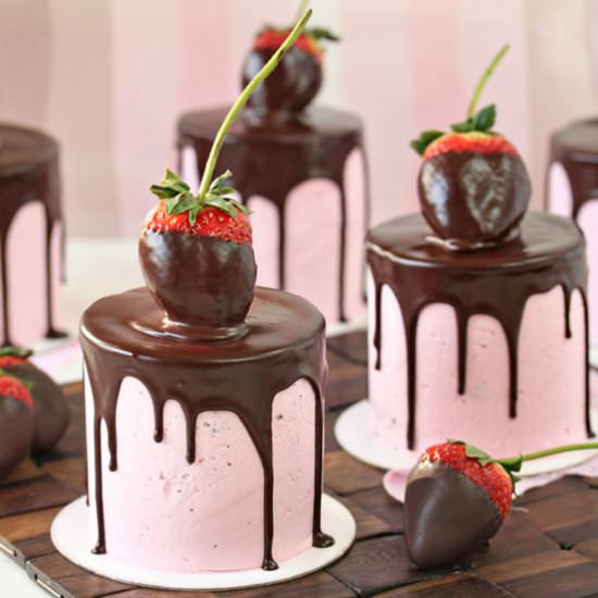 Chocolate-Covered Strawberry Cakes