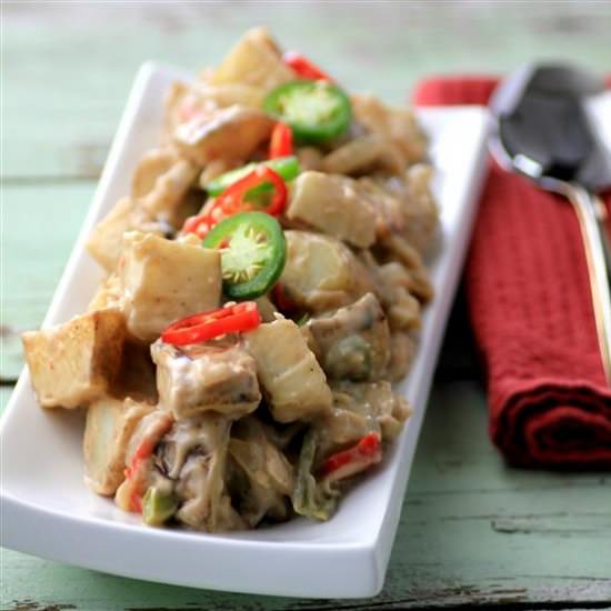 Spicy Coconut Adobo Roast Potatoes