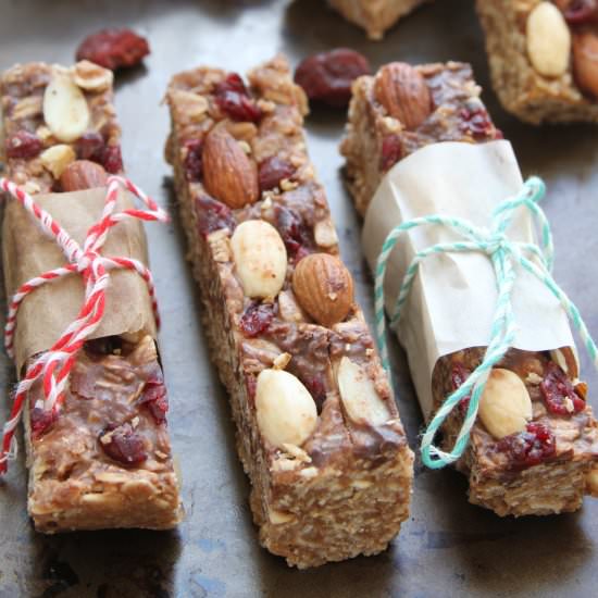 Almond Cranberry Granola Bars