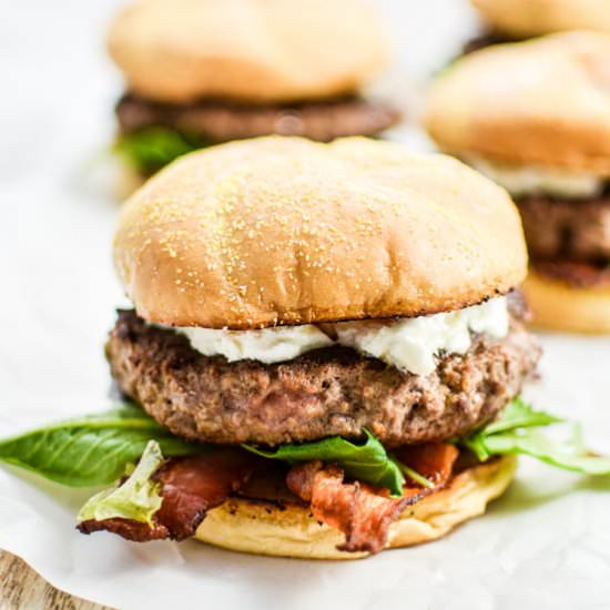 Bacon Goat’s Cheese Burgers
