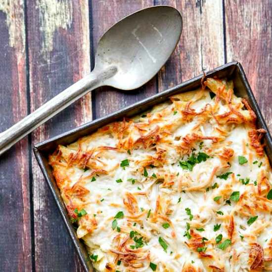 Chicken Alfredo Pasta Bake