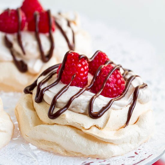 Triple Raspberry Mini Pavlova