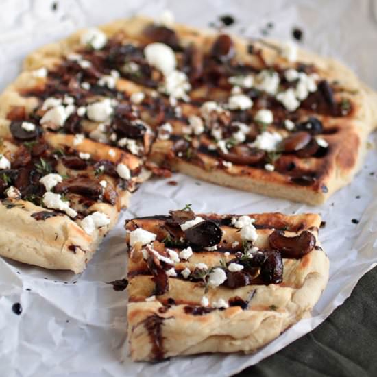 Mushroom Goat Cheese Flatbread