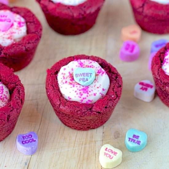 Red Velvet Cookie Cups