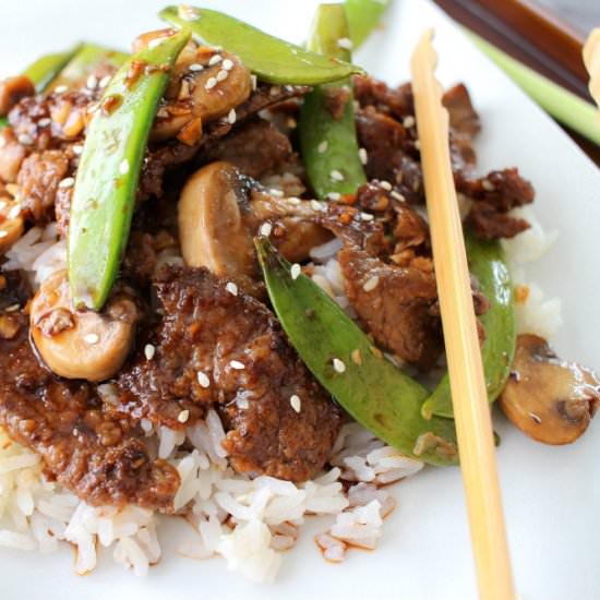 Asian Beef with Snap Peas
