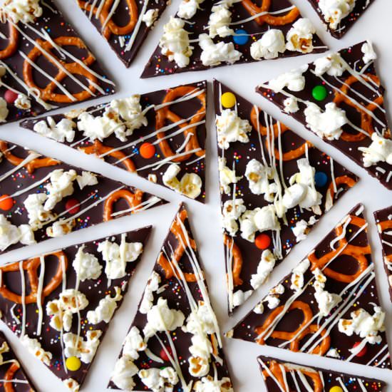 Sweet & Salty Dark Chocolate Bark