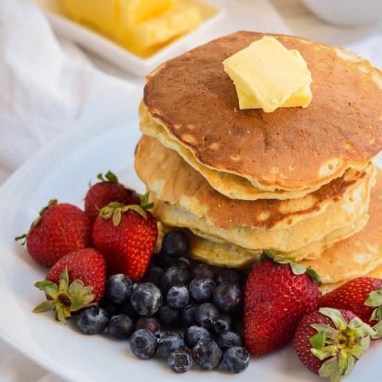 Simple Coconut Cream Pancakes