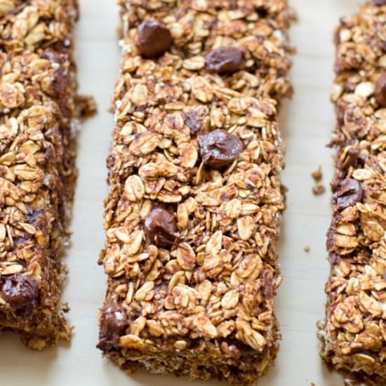 Chocolate Banana Granola Bars