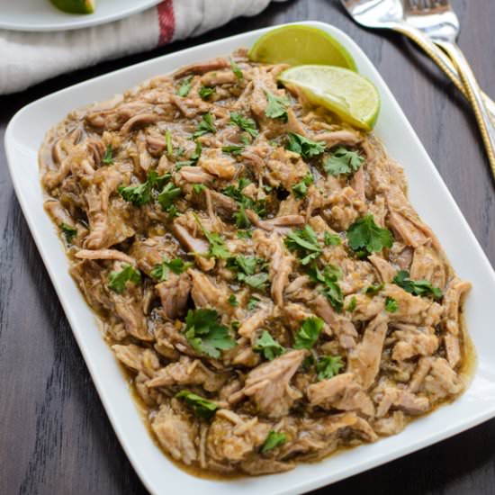 Salsa Verde Slow Cooker Pulled Pork