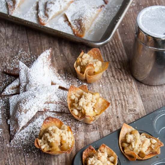 Skinny Apple Pie Won Tons