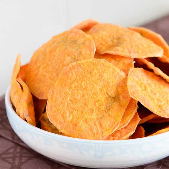 Microwave Sweet Potato Chips