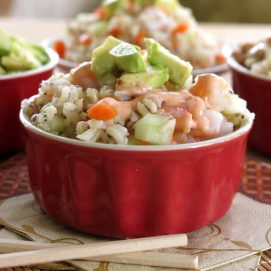 Shrimp Sushi Roll Salad