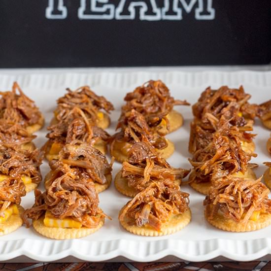 Pulled Pork Cracker Stacks