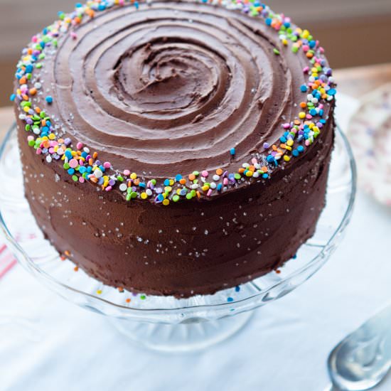 Double Chocolate Cherry Cake