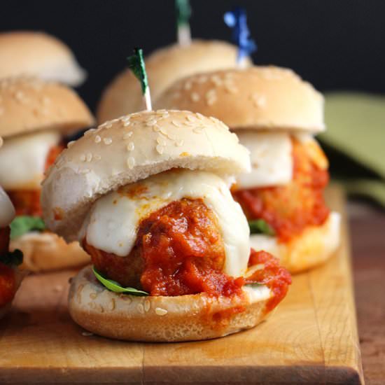 Turkey Marinara Meatball Sliders