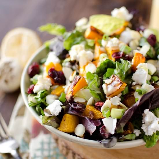 Roasted Squash & Cranberry Salad