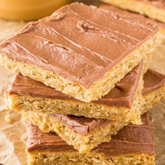 Chocolate Frosted Peanut Butter Bar