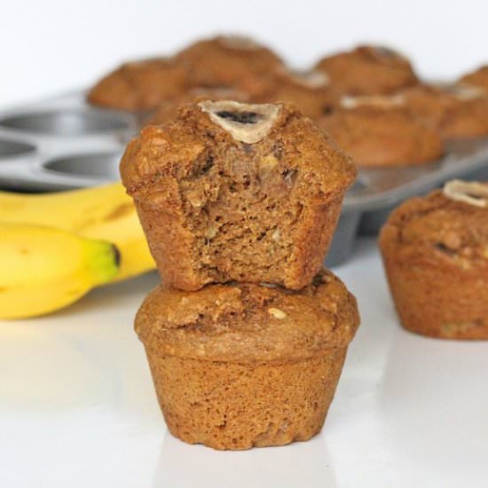 Gingerbread Banana Muffins