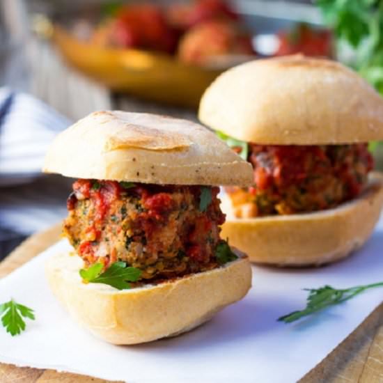 Vegetarian Meatball Sliders