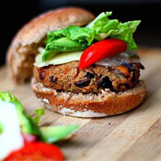 Mushroom and Quinoa Vegan Burger