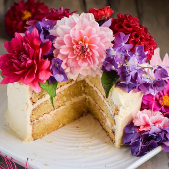 Triple Layer Vanilla Velvet Cake