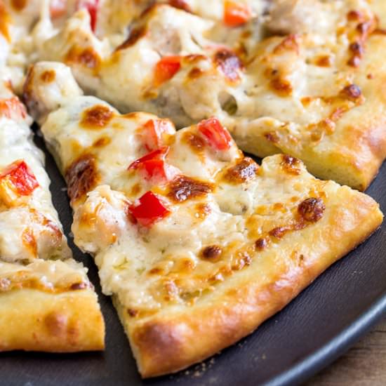 Chicken Alfredo Pizza