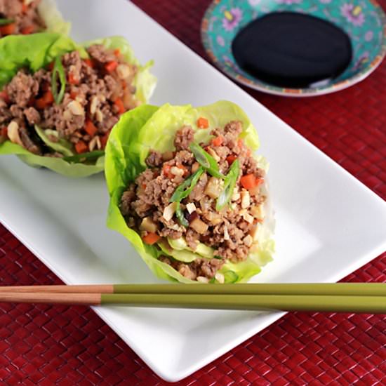 Lettuce Wraps with Ground Turkey