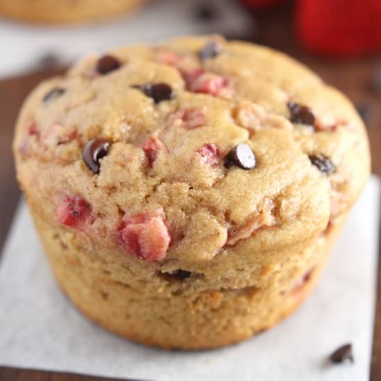 Strawberry Chocolate Chip Muffins