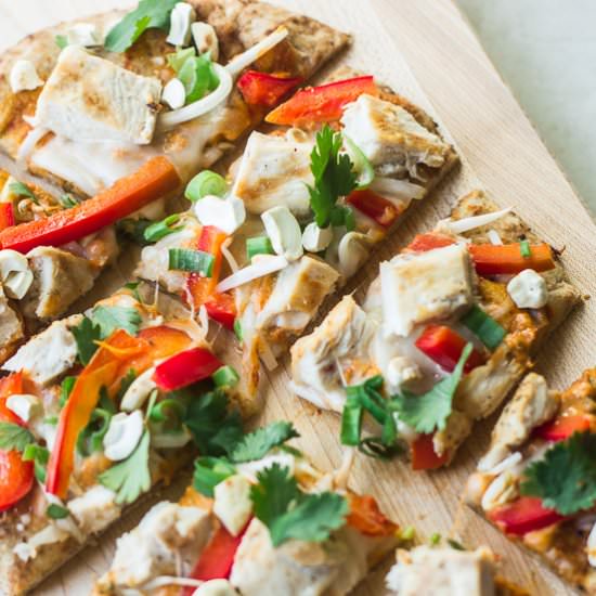 Thai Curry Naan Pizza