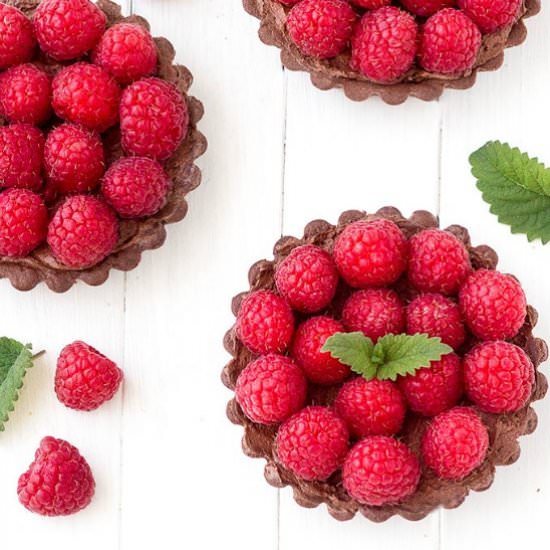 Chocolate Raspberry Mini Tarts