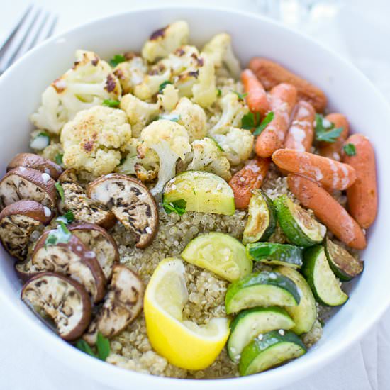 Roasted Vegetable Quinoa Bowls