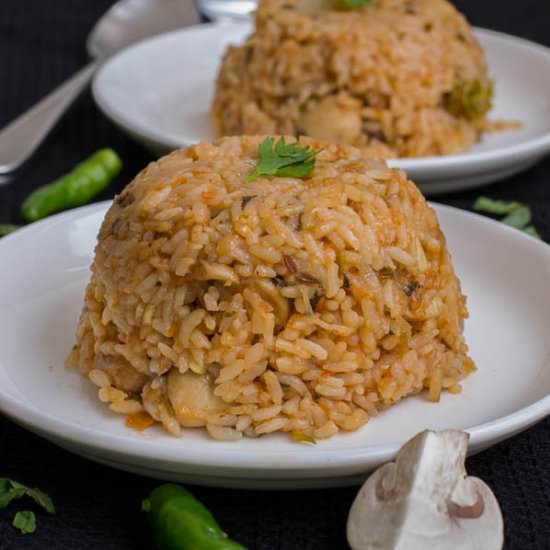 South Indian Mushroom Biriyani