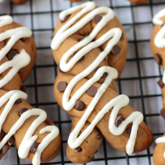 Peanut Butter Chocolate Chip Twists