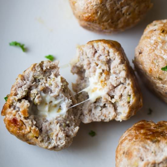 Feta-Suffed Greek Meatballs