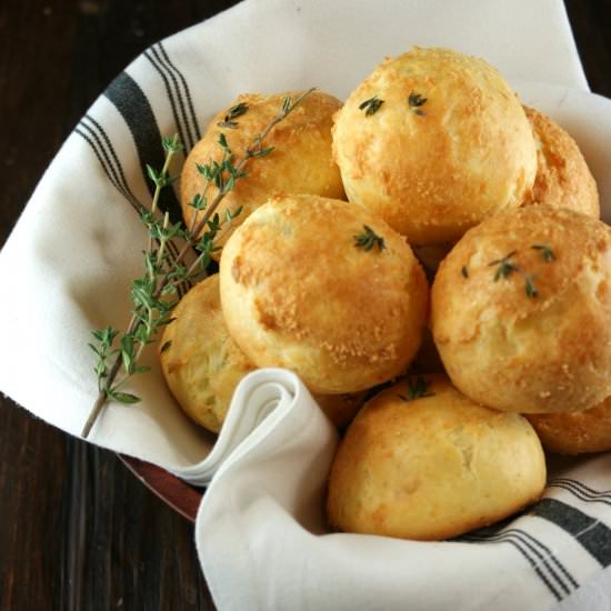 Parmesan, Cheddar & Thyme Gougeres