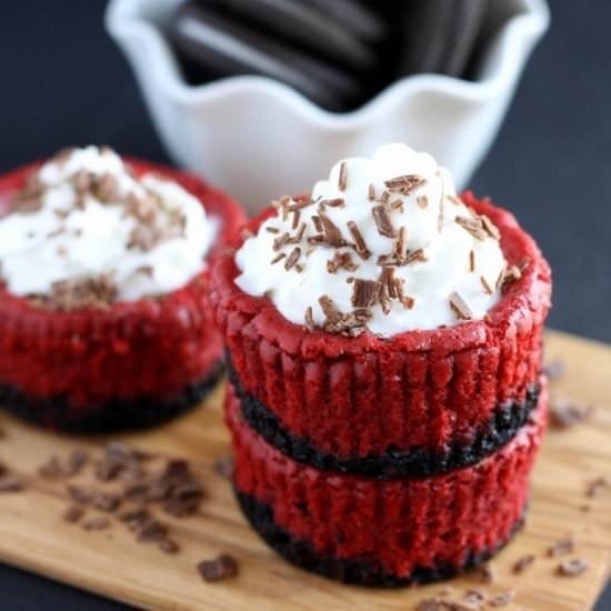 Mini Red Velvet Cheesecakes