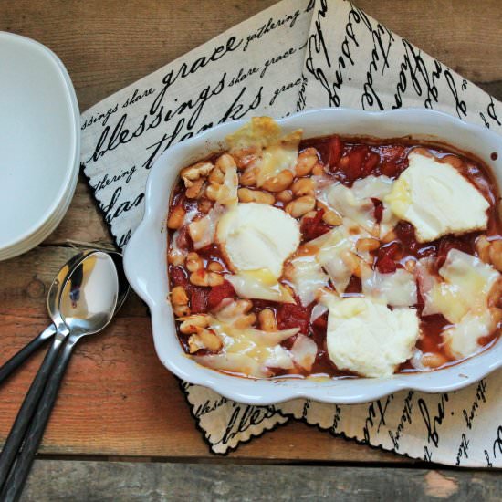 White Bean, Tomato and Ricotta Bake