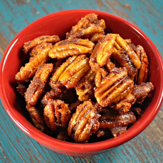 Slow Cooker Cinnamon Sugar Pecans