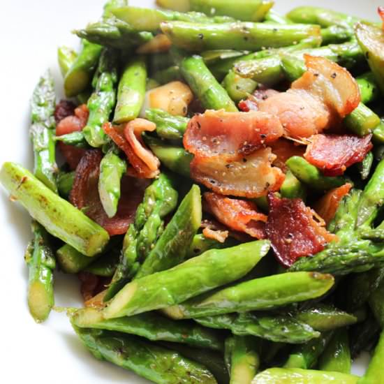 Easy Bacon and Asparagus Stir-fry