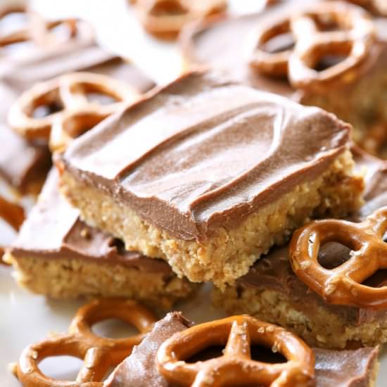 Chocolate Peanut Butter Pretzel Ritz Bars