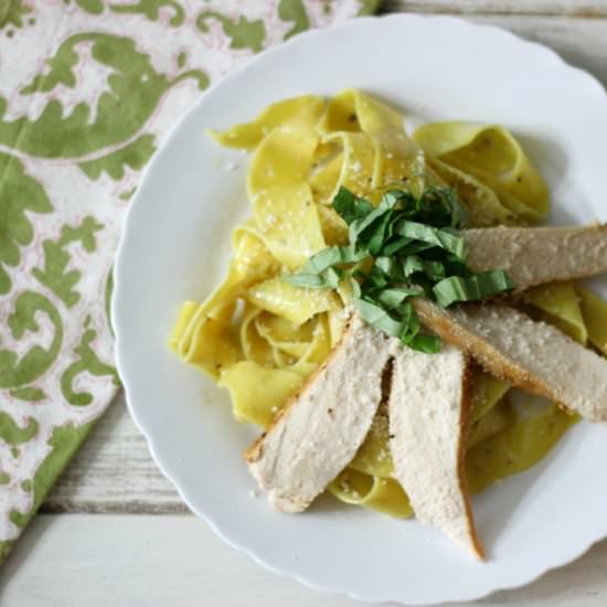 Pappardelle Pasta with Lemon Chicken