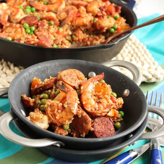 Shrimp and Chorizo Skillet Paella