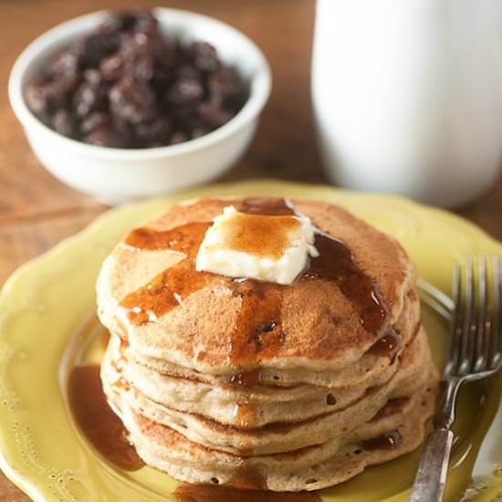 Cinnamon Raisin Bread Pancakes