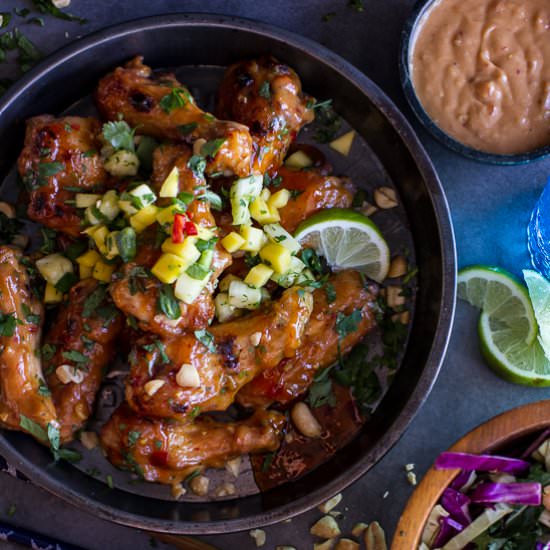 Thai Peanut Chicken Wings