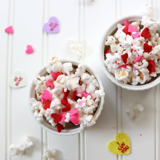 Festive Valentine’s Day Popcorn